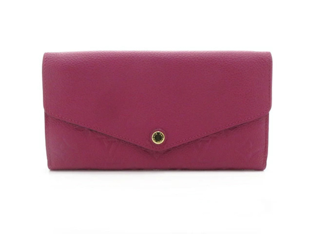 LOUIS VUITTON Portefeuille Sarah Mono Empreinte Rose Pink Bruyre